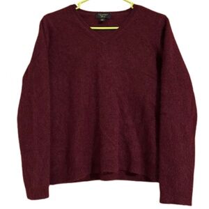 Charter Club Luxury Women’s 100% Cashmere Burgundy Fall Winter Sweater Sz-S/M
